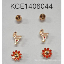Jewelry Set Animal Flower Earring with Metal